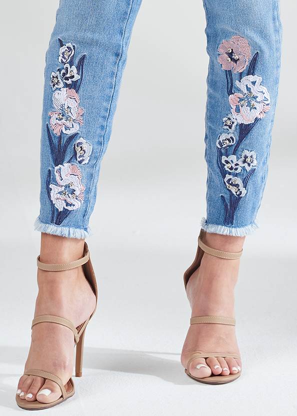 Alternate View Embroidered Jeans