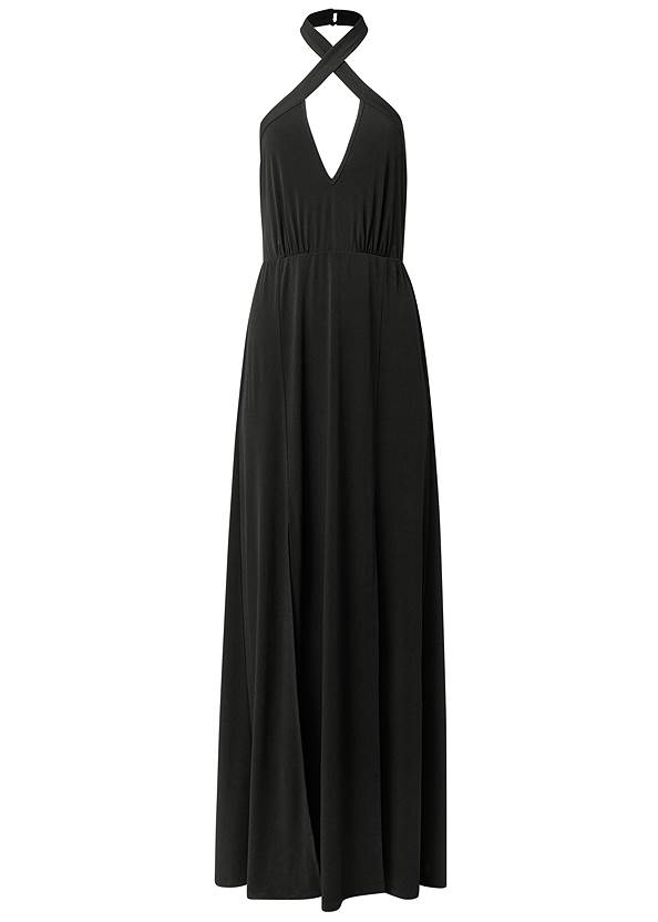Ghost with background  view Cross Neck Halter Dress