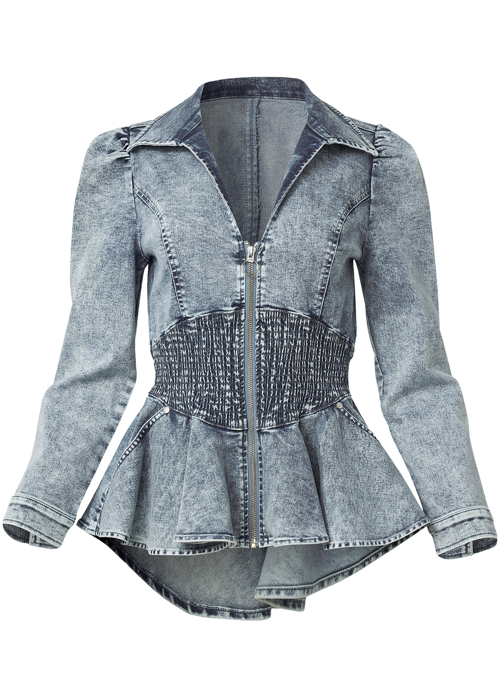 Guess denim peplum jacket online