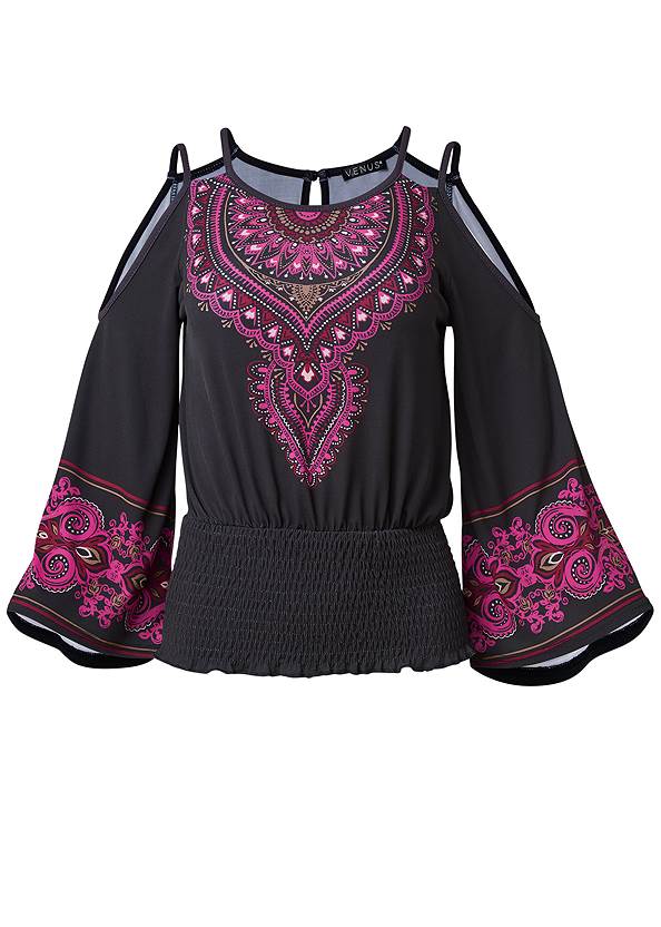Alternate View Moroccan Paisley Smocked Top
