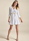 Full front view Button-Front Shirt Dress