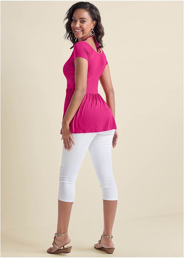 Full back view Casual High-Low Top, Any 2 For $39