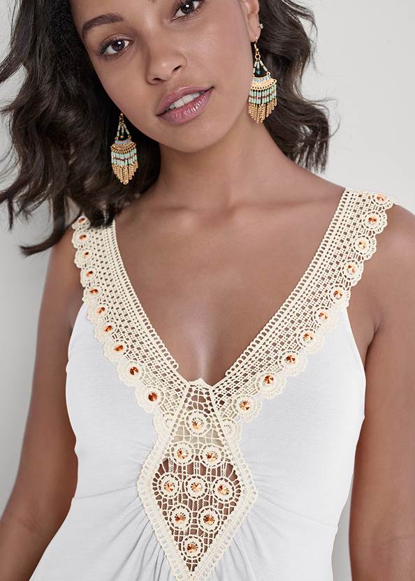 Detail  view Crochet Embellished Top