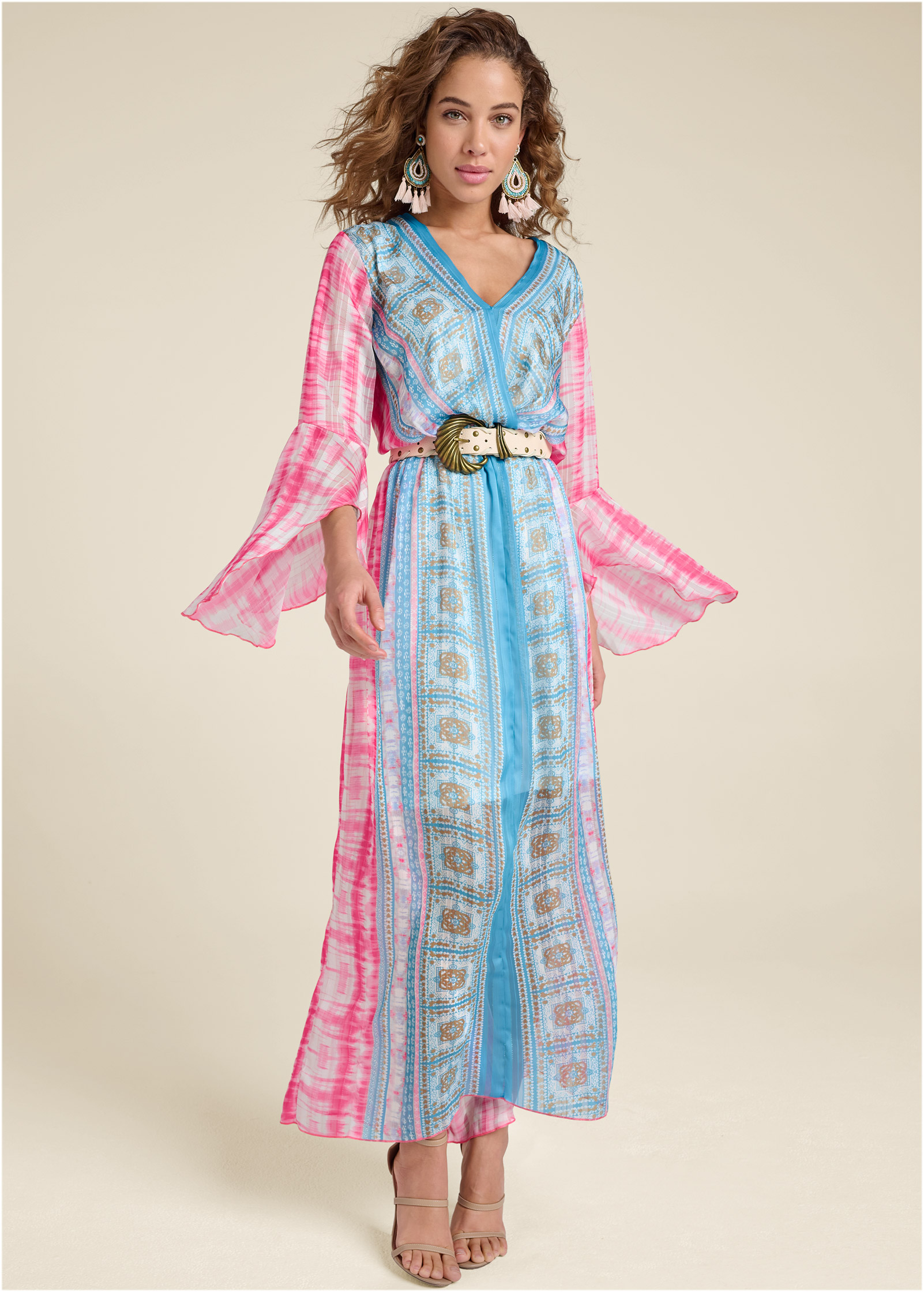 Venus printed maxi outlet dress