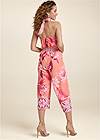 Back View Strawberry Floral Jumpsuit