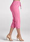 Waist down side view Casual Pull-On Cuffed Capris