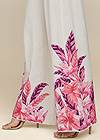 Detail side view Strawberry Floral Linen Pants