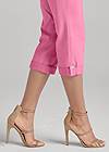 Detail side view Casual Pull-On Cuffed Capris