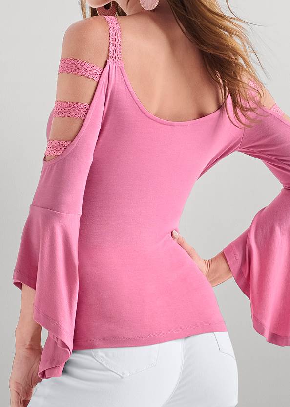 Alternate View Strappy Lace Detail Top