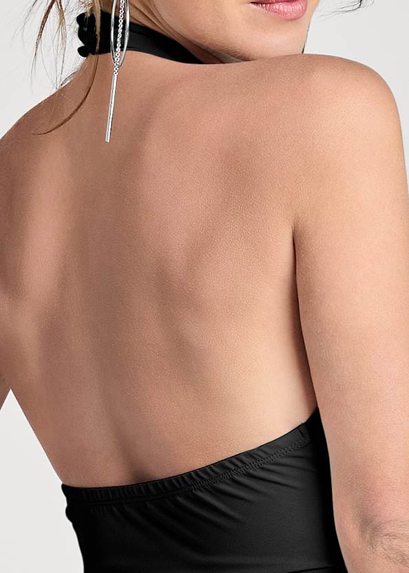 Detail back view Ruched Halter Top