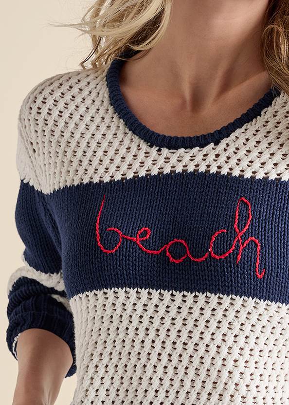 Alternate View Open Knit Beach Sweater