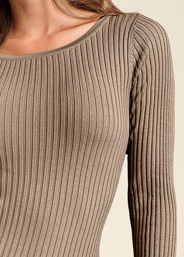 Alternate View Ribbed Open Back Sweater