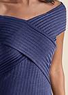 Detail front view Ribbed Skimming Neckline Top