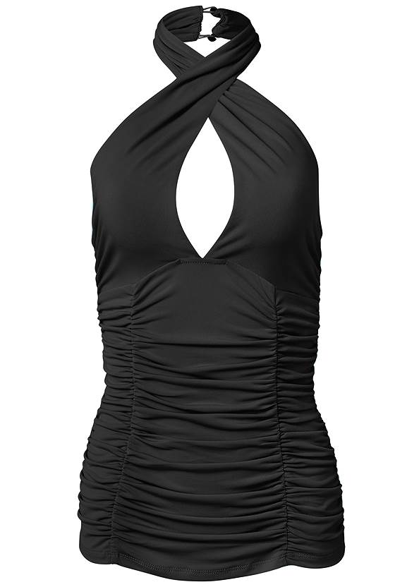 Ghost with background  view Ruched Halter Top
