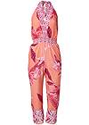 Ghost with background  view Strawberry Floral Jumpsuit