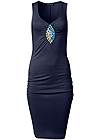 Ghost with background  view Embellished Ruched Bodycon Dress