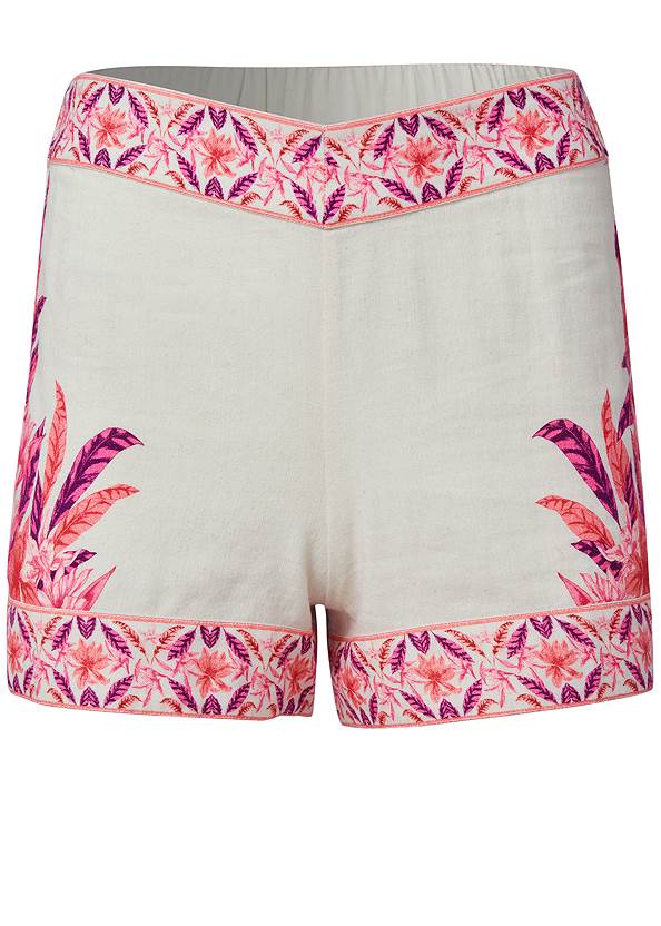 Ghost with background  view Strawberry Floral Shorts