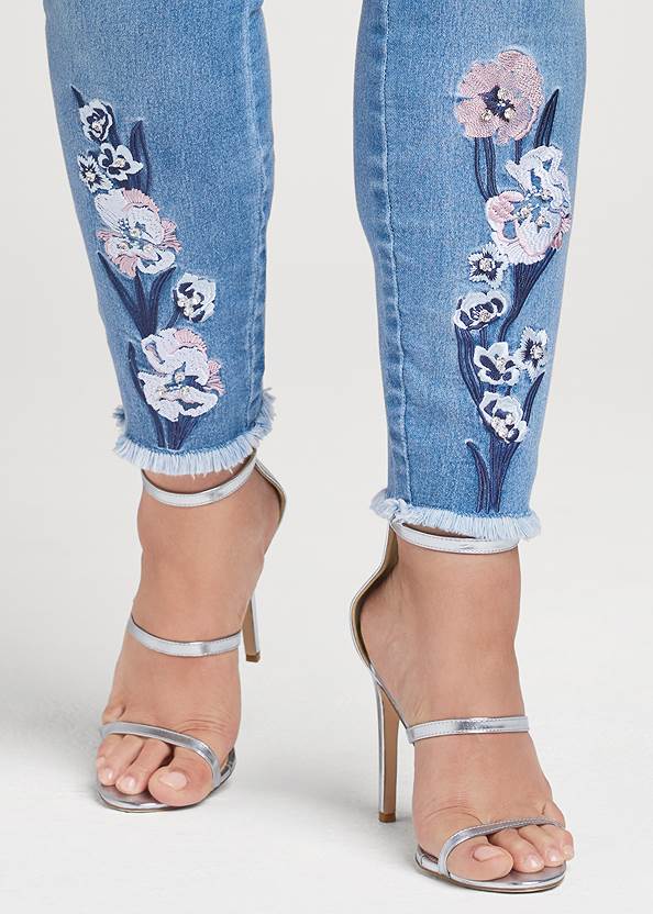 Alternate View Embroidered Jeans