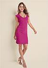 Alternate View Scoop Neck Ruched Dress