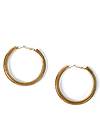 Front View  Oversized Gold Hoop Earrings