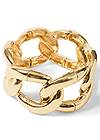 Front View  Gold Chain Link Bracelet