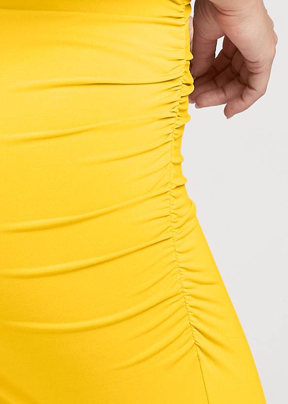 Detail back view Ruched Bodycon Dress