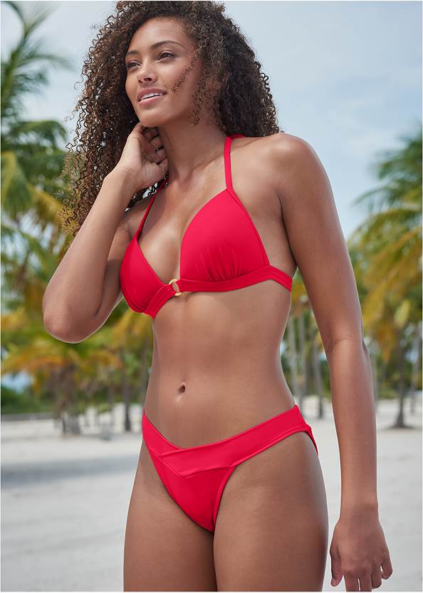 Enhancer Push-Up Triangle Top,Micro Low-Rise Bottom,Ruffle Scrunch Back Bottom,Tie-Side Bottom,Classic Scoop Front Bottom ,Classic Low-Rise Bottom ,Goddess Scoop Front Bottom,Classic Hipster Mid-Rise Bottom,Triangle String Bikini Top,Easy Blouson Jumpsuit