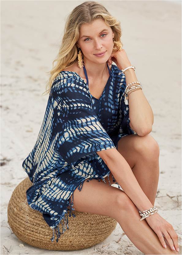 Full front view Tie-Dye Cover-Up Tunic