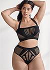 Front View  Hosiery Bra And Panty Set