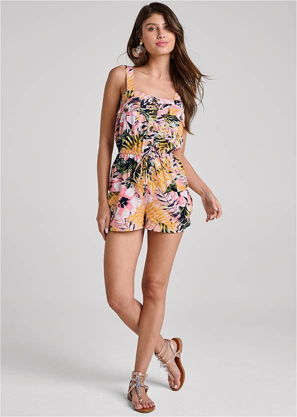 Full front view Floral Romper
