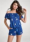 Front View Off-The-Shoulder Romper
