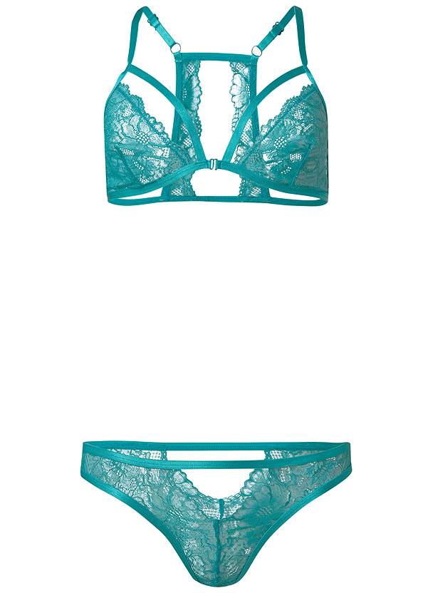 Ghost with background  view Cutout Bra And Panty Set