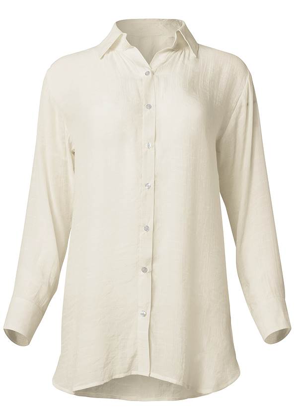 Alternate View Button Down Cover-Up Shirt