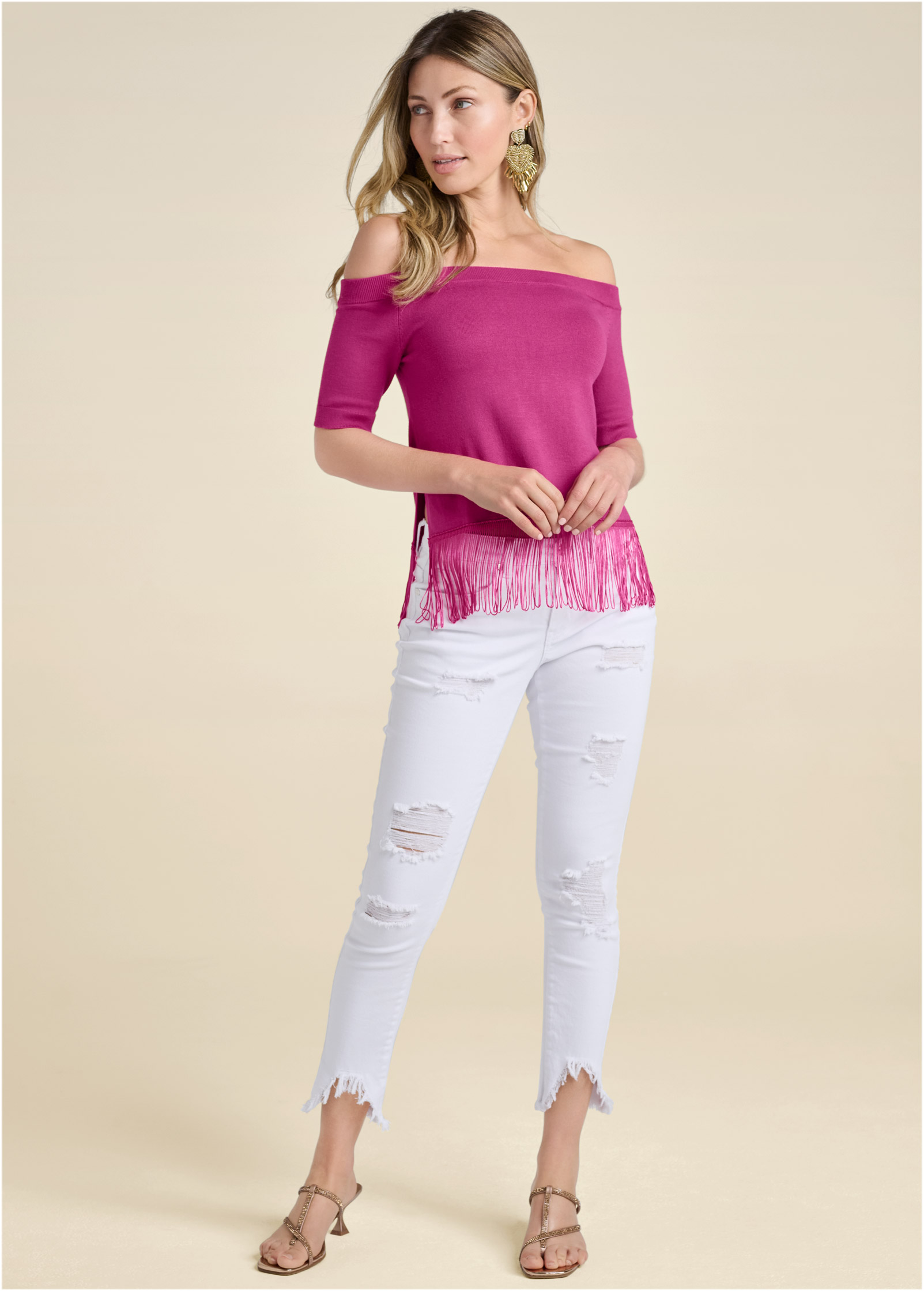 Venus off the shoulder cheap sweater