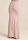 Back View Ruched Bodycon Maxi Skirt