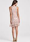 Back View Sequin Lace Ruffle Dress