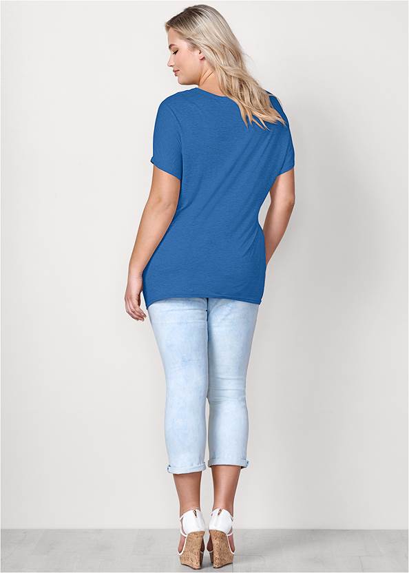 Back View Twisted Knot Detail Tee