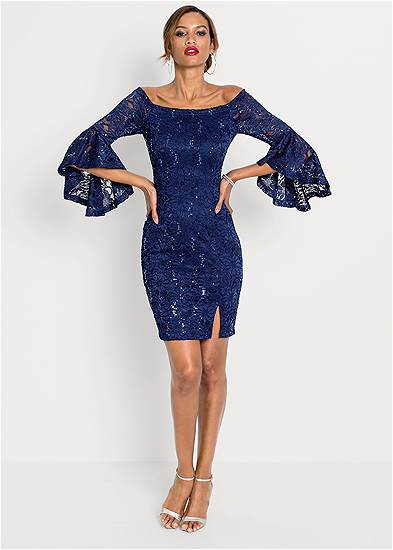 Sequin Lace Bodycon Dress