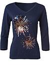 Ghost with background  view Sequin Fireworks Sweater