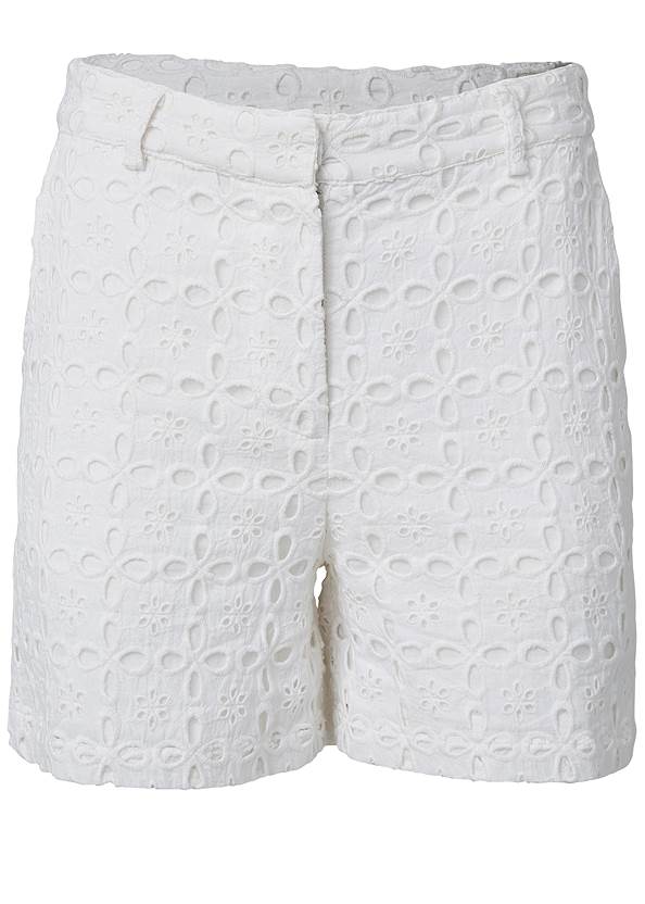Ghost with background  view Eyelet Cuffed Shorts