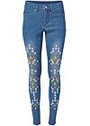 Alternate View Embroidered Skinny Jeans