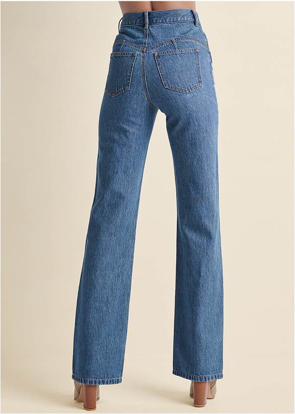 Alternate View Button Fly Relaxed Leg Jeans