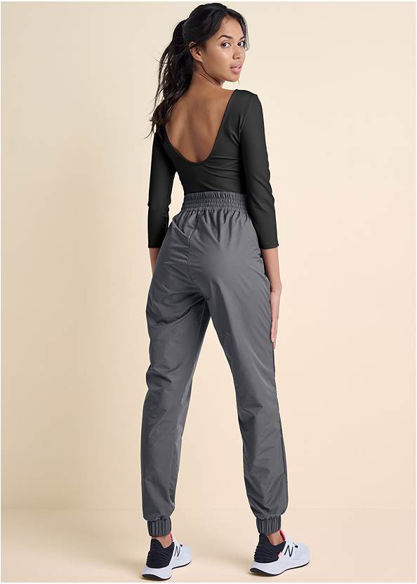 Full back view Two-Tone Sport Jumpsuit