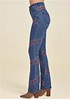 Waist down side view Embellished Bootcut Jeans