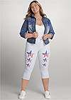 Full Front View Star Spangled Capris