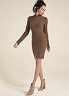 Full front view Open Back Sweater Dress