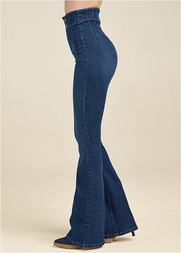 Alternate View Pintuck Semi-Flare Jeans