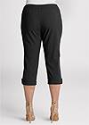 Back View Casual Pull-On Cuffed Capris