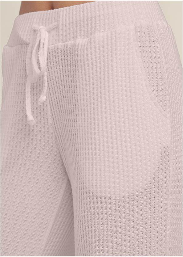 Detail front view Brushed Waffle Lounge Pants