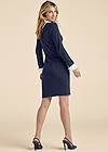 Full back view Collared Twofer Sweater Dress